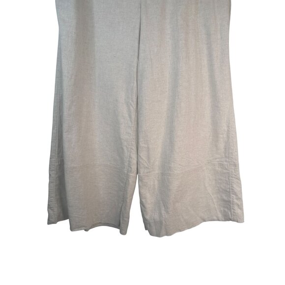 Banana Republic Wide Leg S Cropped Linen Blend Pants Soft Neutral Comfortable - Picture 10 of 16